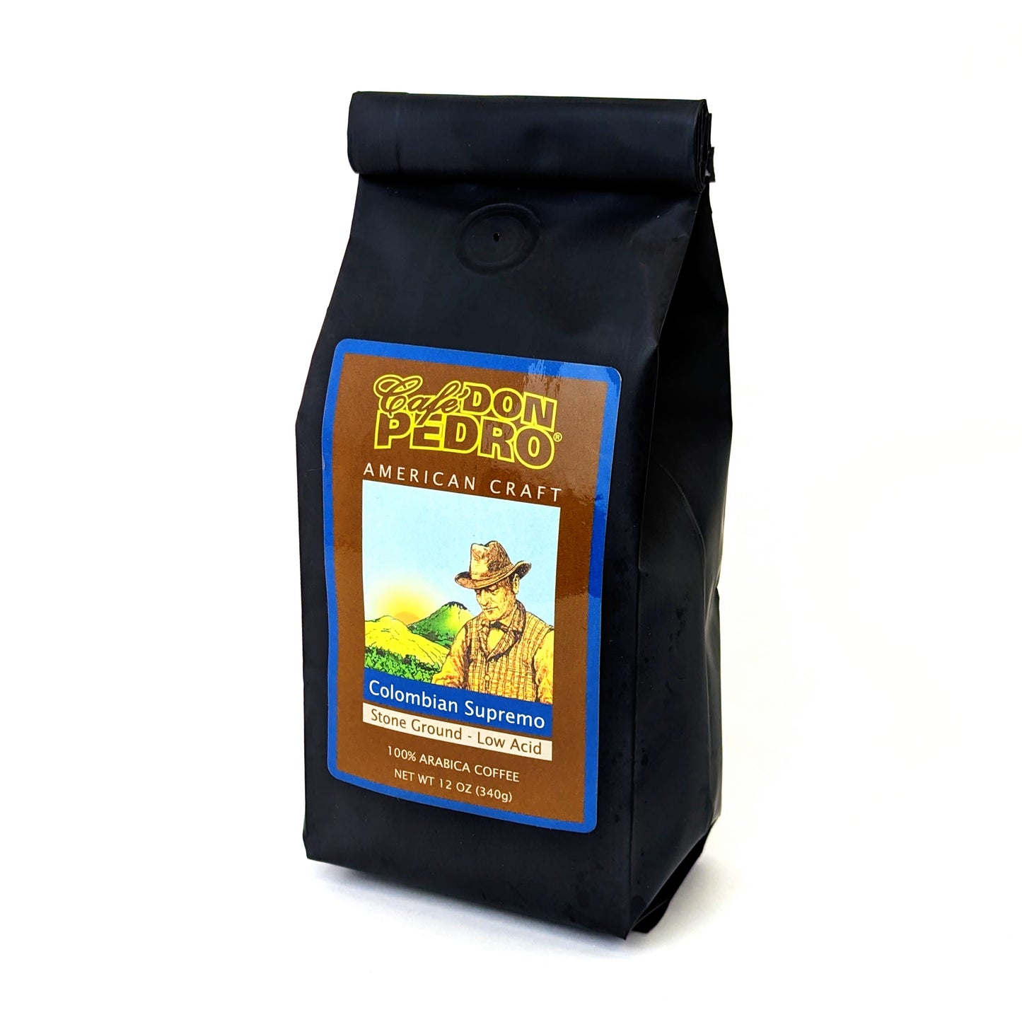 Cafe Don Pedro Colombian Supremo Ground Low-Acid Coffee, 12 oz